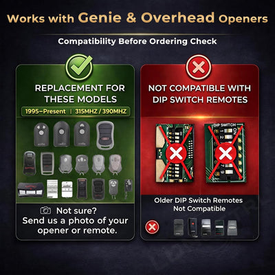 3 Repuestos Control Remoto Genie G3T-R G3T-BX G3T-A