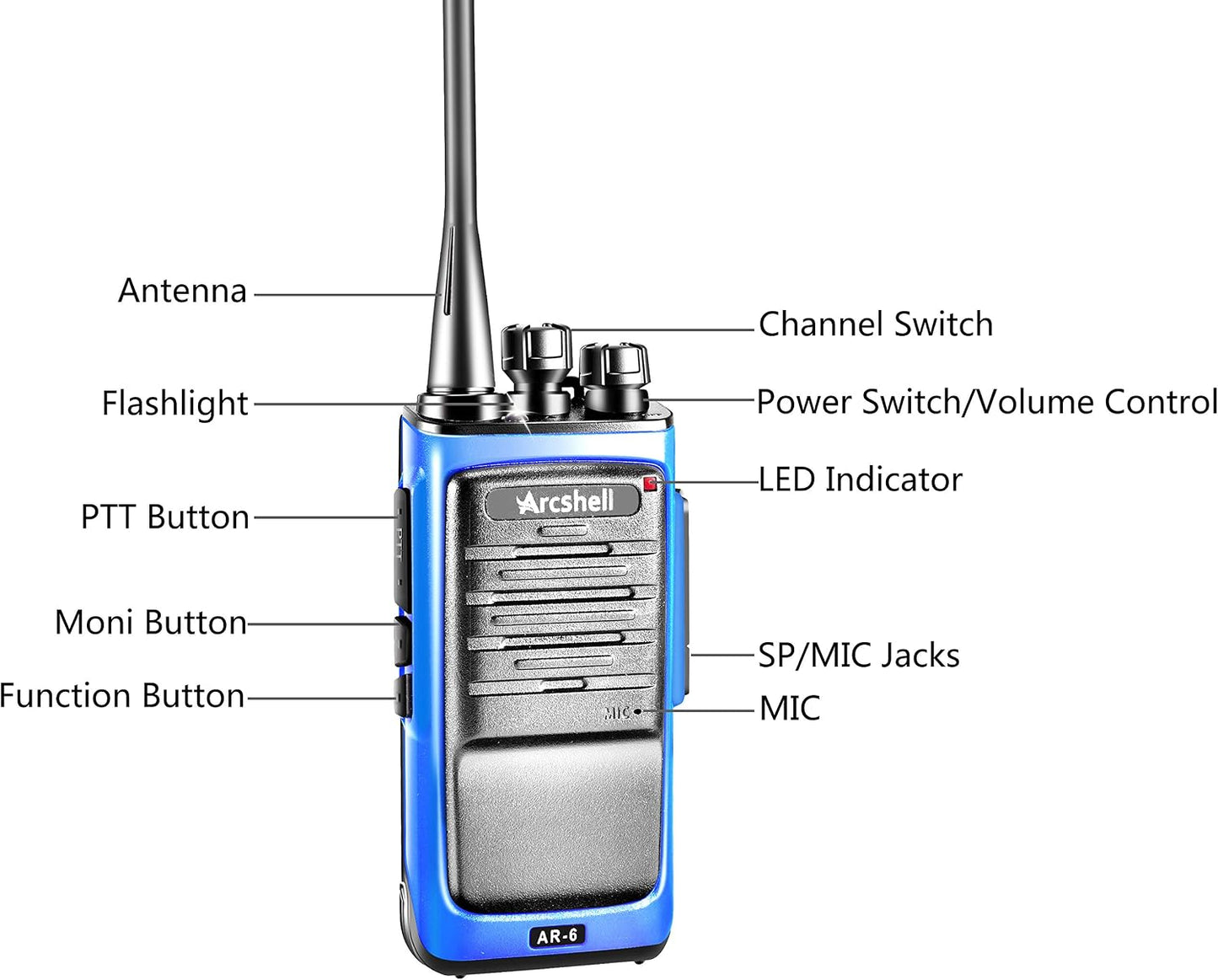 4 Walkie Talkies AR-6 Recargables Alcance Largo con