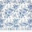 3 Bandejas Florales Estampado Azul y Blanco