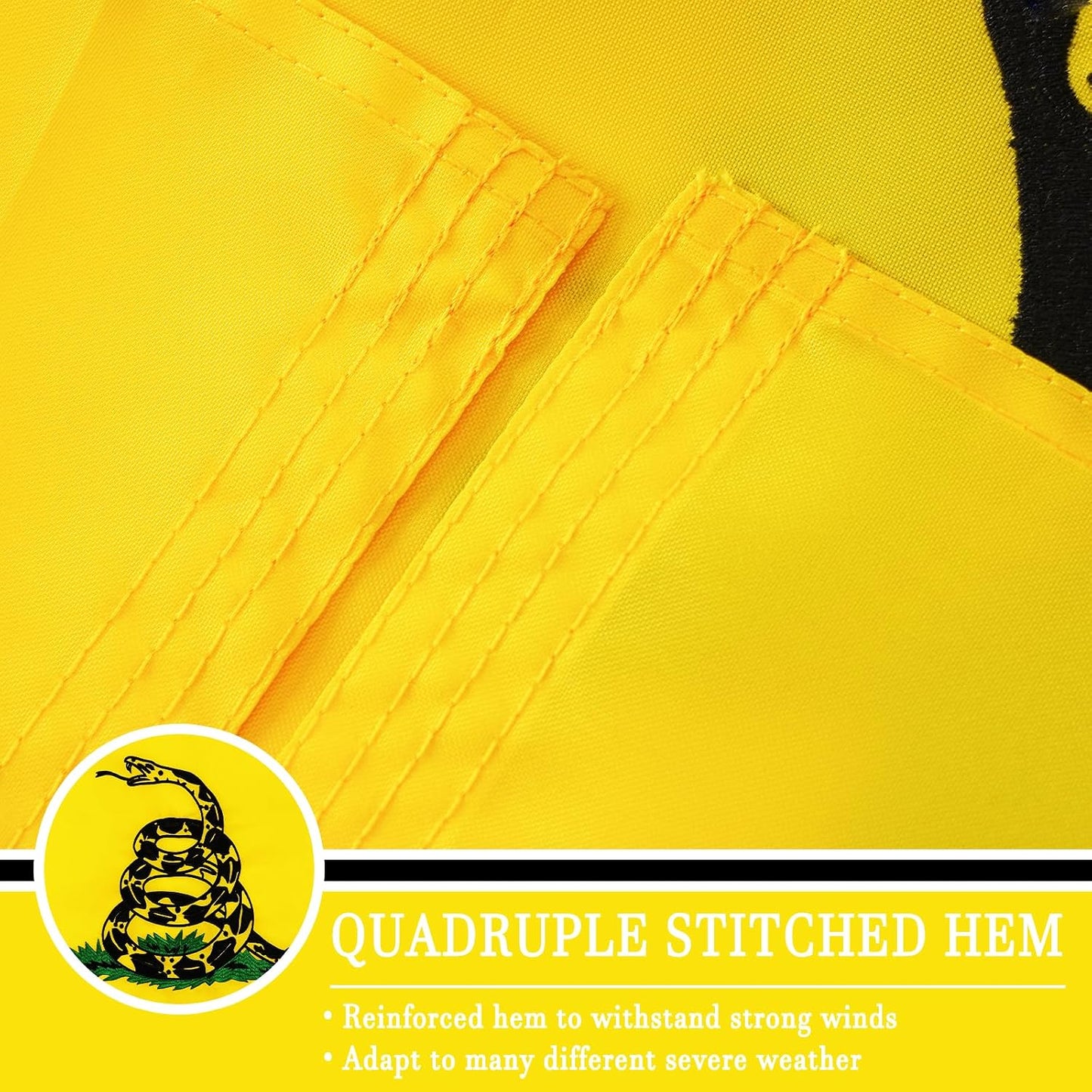 Bandera Dont Tread On Me 4x6ft 210D resistente con ojales