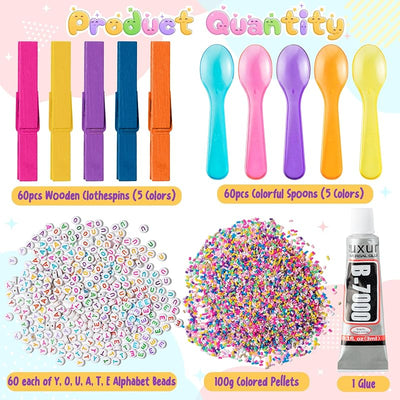 Set 60 Pzas Pins de Cuchara para Animadoras de Madera