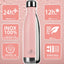 Botella agua acero inox aislada sin BPA 17oz