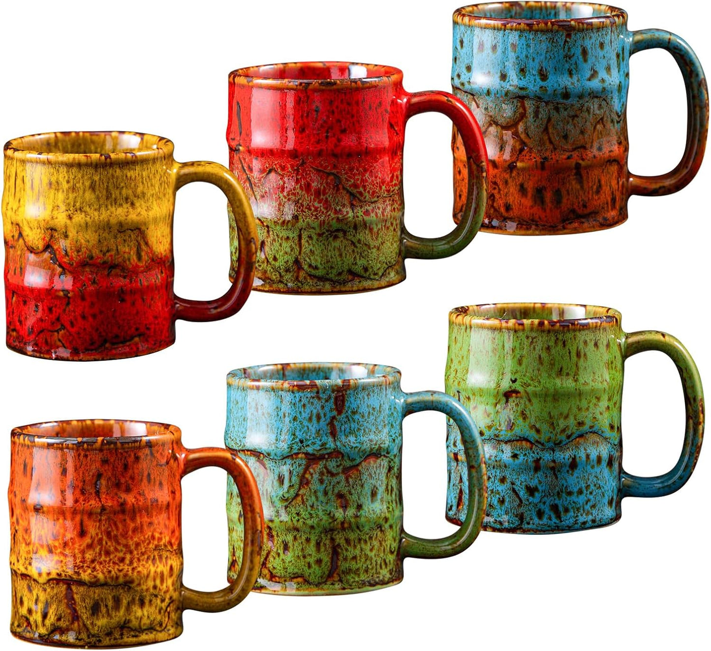 Set 6 Tazas Cerámica Esmaltadas 5oz para Expreso Demitasse