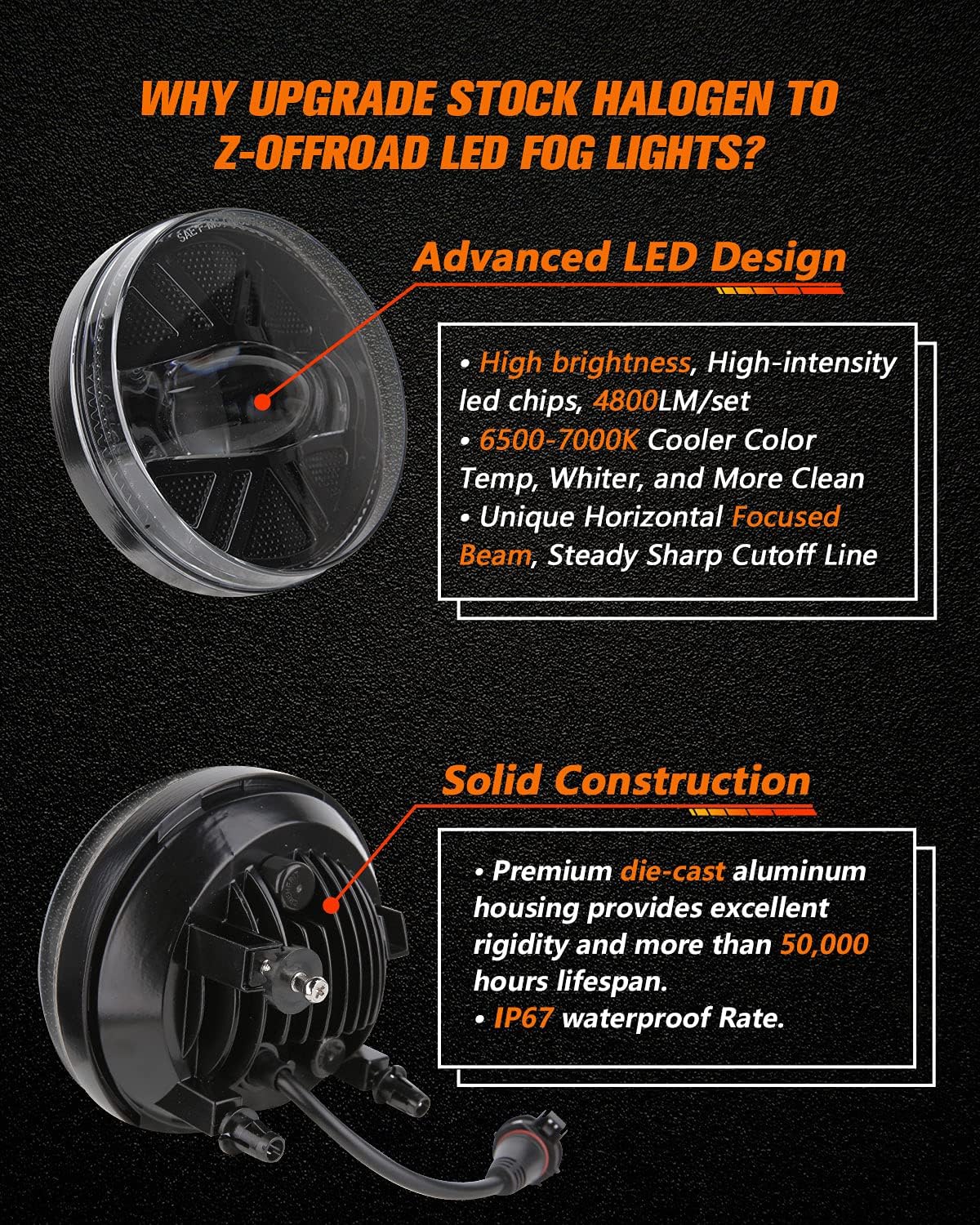 Faros antiniebla LED comp GMC Sierra 1500 2500HD 3500HD