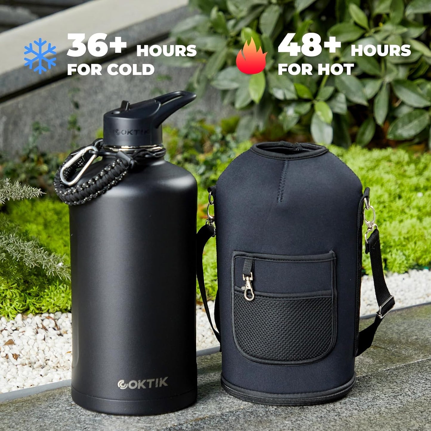 Botella agua 84oz con pajilla aislamiento 48h