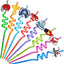 24 Popotes Hockey Hielo Coloridos Reutiliz. para Adultos