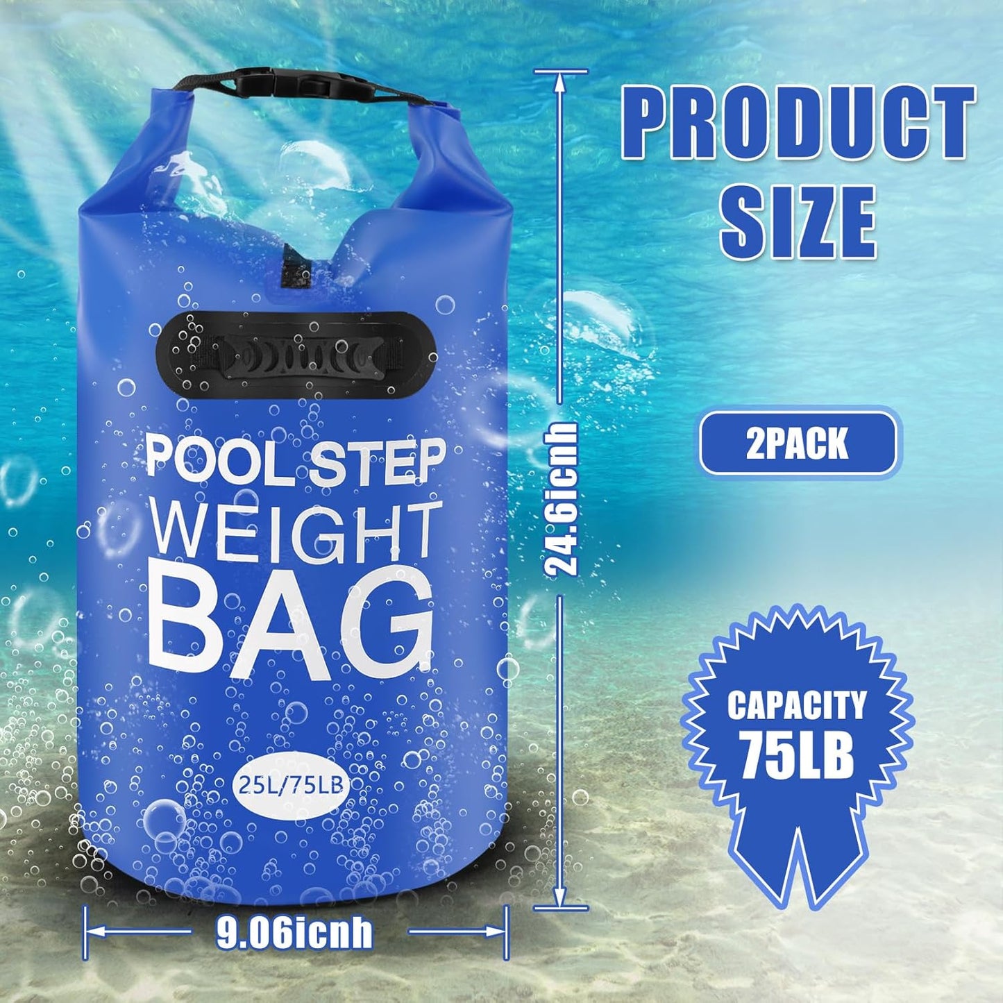 2 Escaleras Piscina 75lb Resistentes PVC 500D