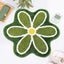 Alfombra baño flores verdes antiderrap absorbente suave