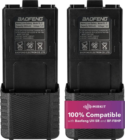 2 Baterías BL-5 3800 mAh comp UV-5R UV-5X3