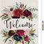 Bandera doble cara flores bienvenida decoración jardín 28x