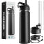 Botella agua acero inox doble pared taza viaje bebidas