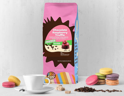 Café descafeinado sabor chocolate y frambuesa 10oz bolsa