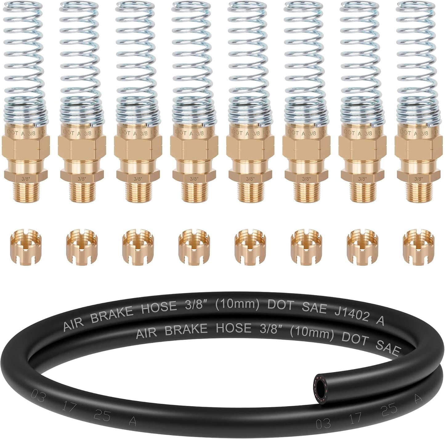 Manguera freno aire bronce 5" 3/8" set 8