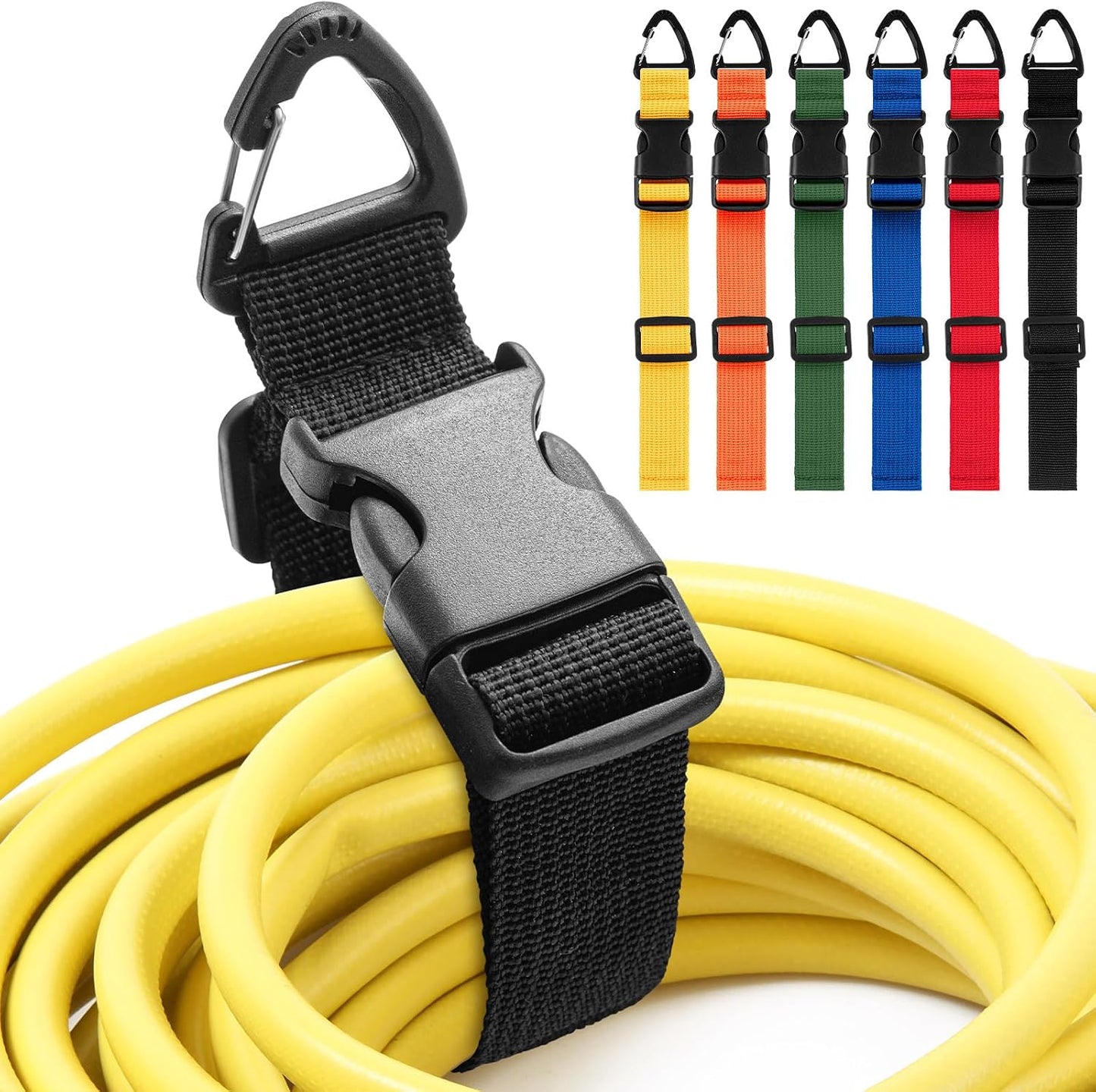 6 Organizadores Cable Extensión 17pulg Clips Triangulares Garaje