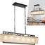 Candelabro moderno cristal negro 50pulg iluminación lineal