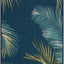 Alfombra látex antiderrap borde palma azul 1'11x4'11