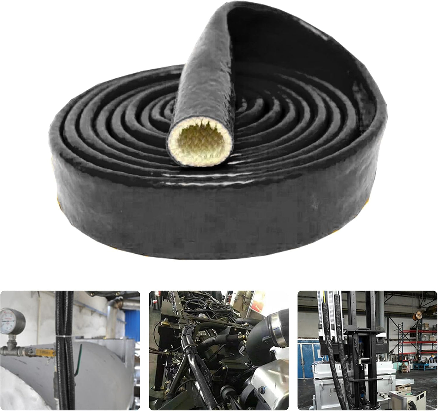 Manga aislamiento térmico fibra vidrio silicona 3/8