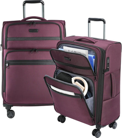Equipaje mano expandible Softside 24pulg Borgoña