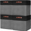 4 Cestas Plegables Tela 13x13" para Organizar Hogar
