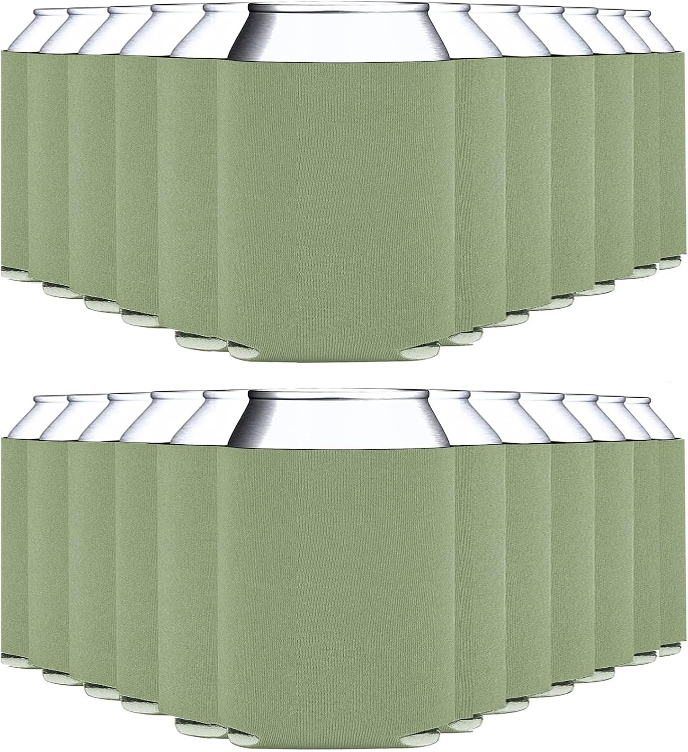 25 Fundas Enfriadoras Latas 12-16oz Espuma Aislante Blanco