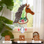 Atrapasoles cristal pintado caballo campanilla flor ventana