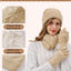 Conjunto gorro invierno mujer forro suave 3en1