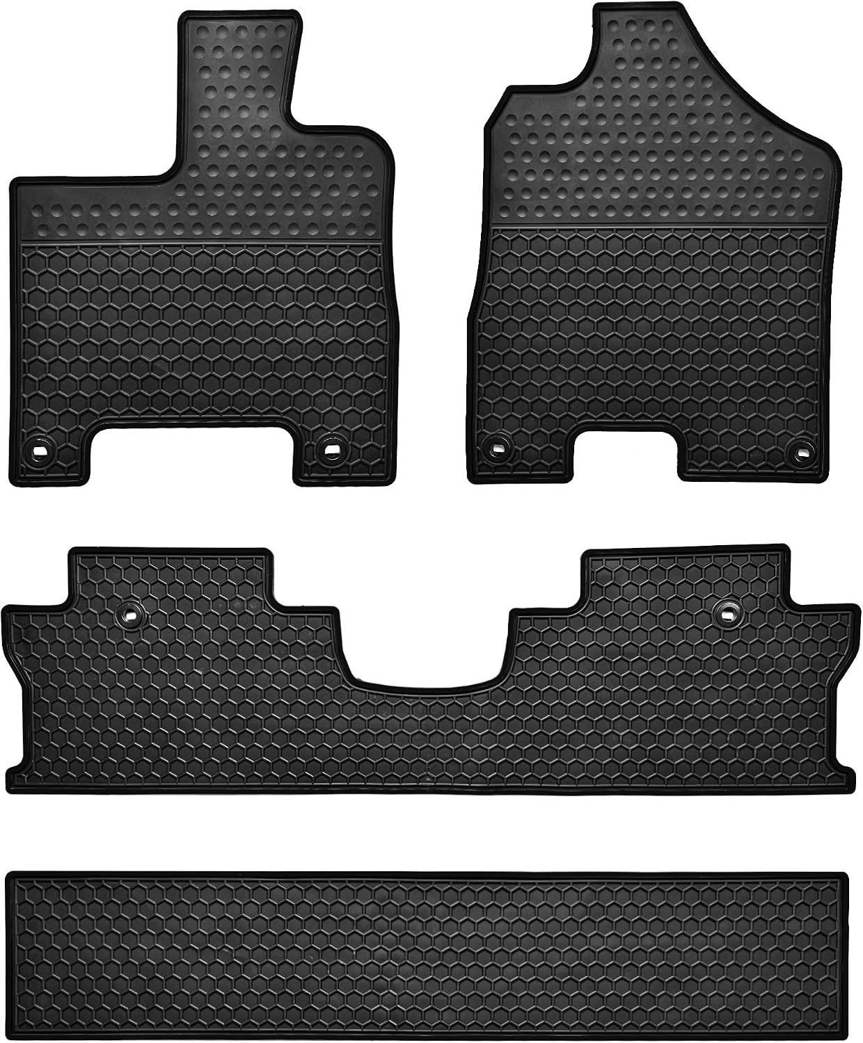 Alfombrillas coche Honda Ridgeline 17-25 goma negra