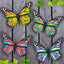 4 Mariposas metal decoración paredes