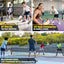 Red pickleball 3en1 con ruedas y marco metal