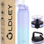 Botella agua acero inox 32oz con pajilla 3 tapas color morado