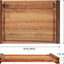Tabla cortar acacia 17x12pulg ranura jugo asas laterales
