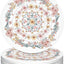 Set 4 Posavasos Cerámica Mandala Con Corcho
