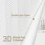 Cortina ducha alta 72x78pulg tela blanca texturizada 3D
