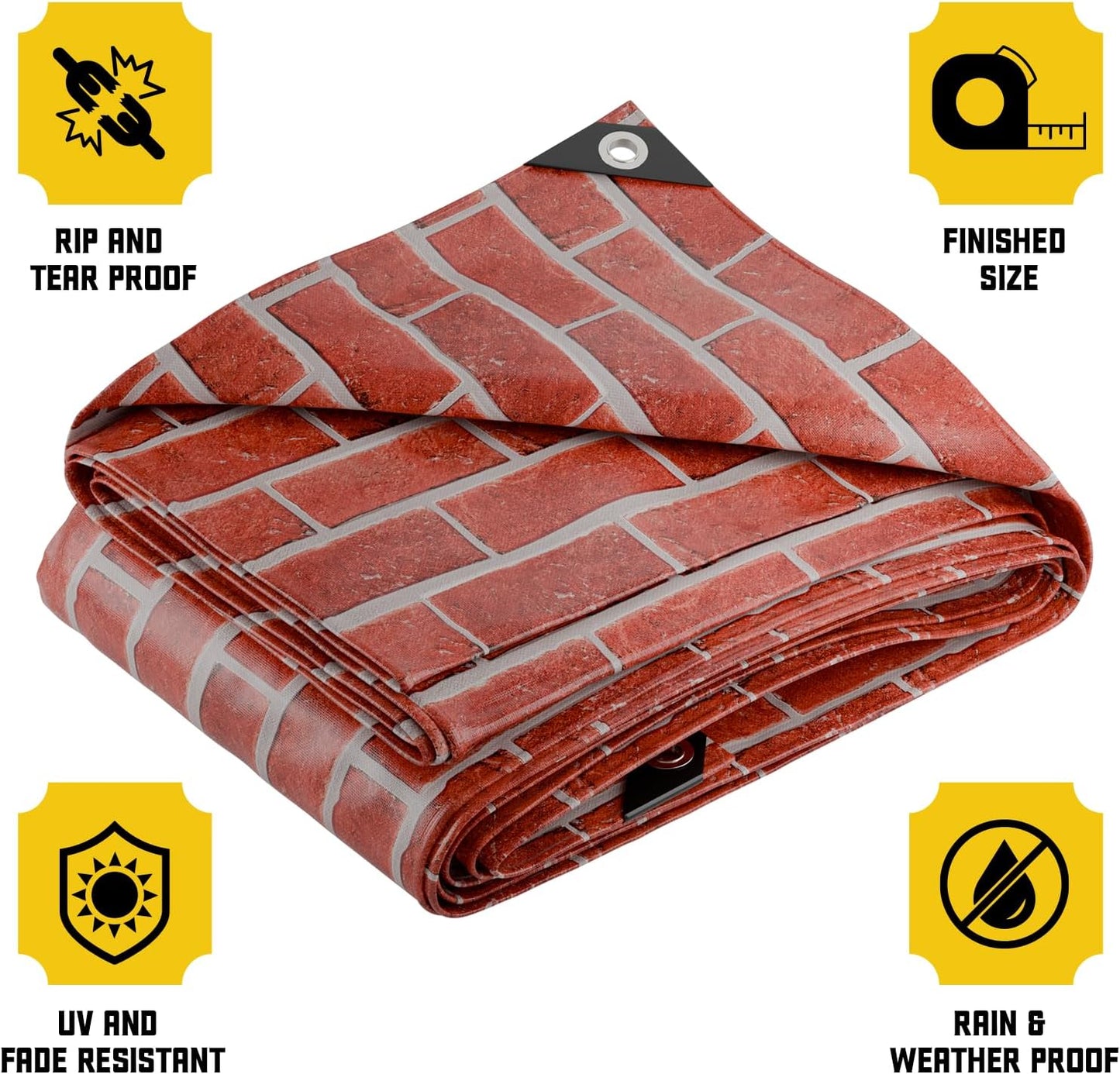 Lona 20mil impermeable UV resistente 12x25 negra
