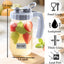 Jarra vidrio 32oz con tapa boca ancha para leche materna café