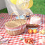 Cesta picnic mimbre tapa vintage asas dobles 13.78"