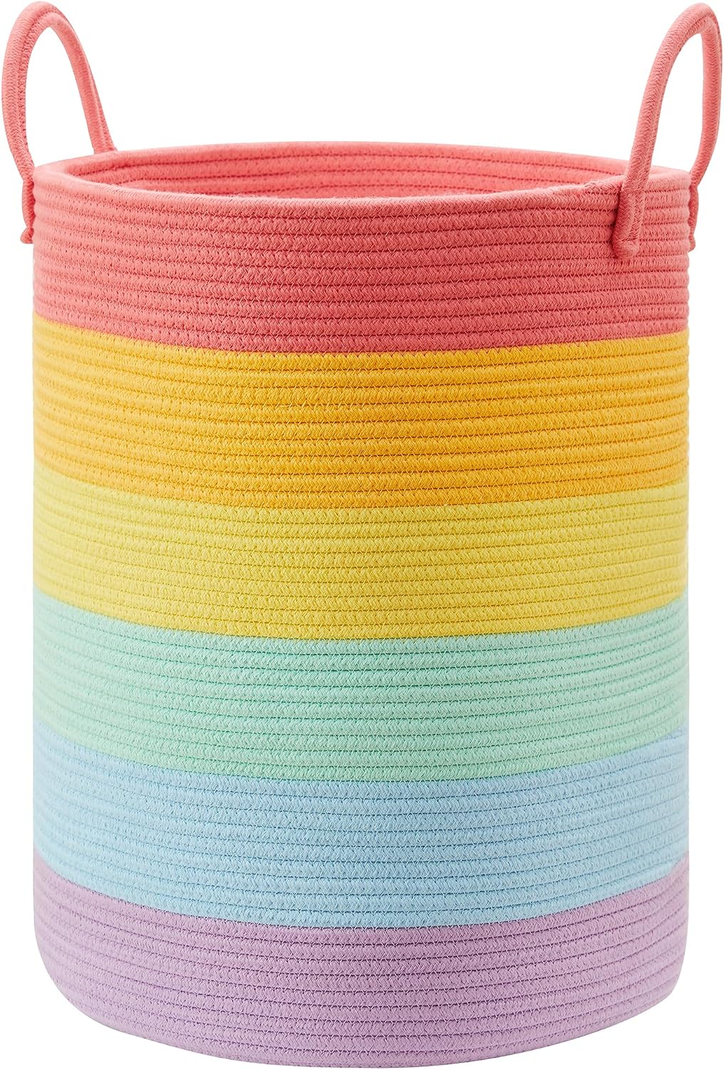 Cesta lavandería arcoíris 20" para bebé unicornio