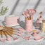 Set 33 Pzas Utensilios Silicona Antiadherente Mango Madera Rosa
