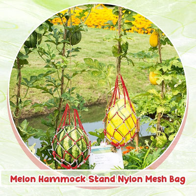 Hamaca melón red sandía 12uds soporte jardín calabaza
