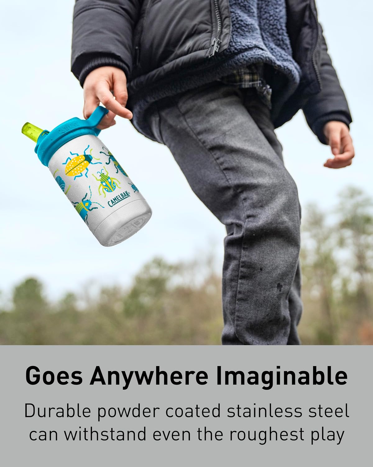 Botella agua kids válvula mordida acero inox 12oz