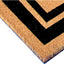 Felpudo monograma 36x72pulg borde negro