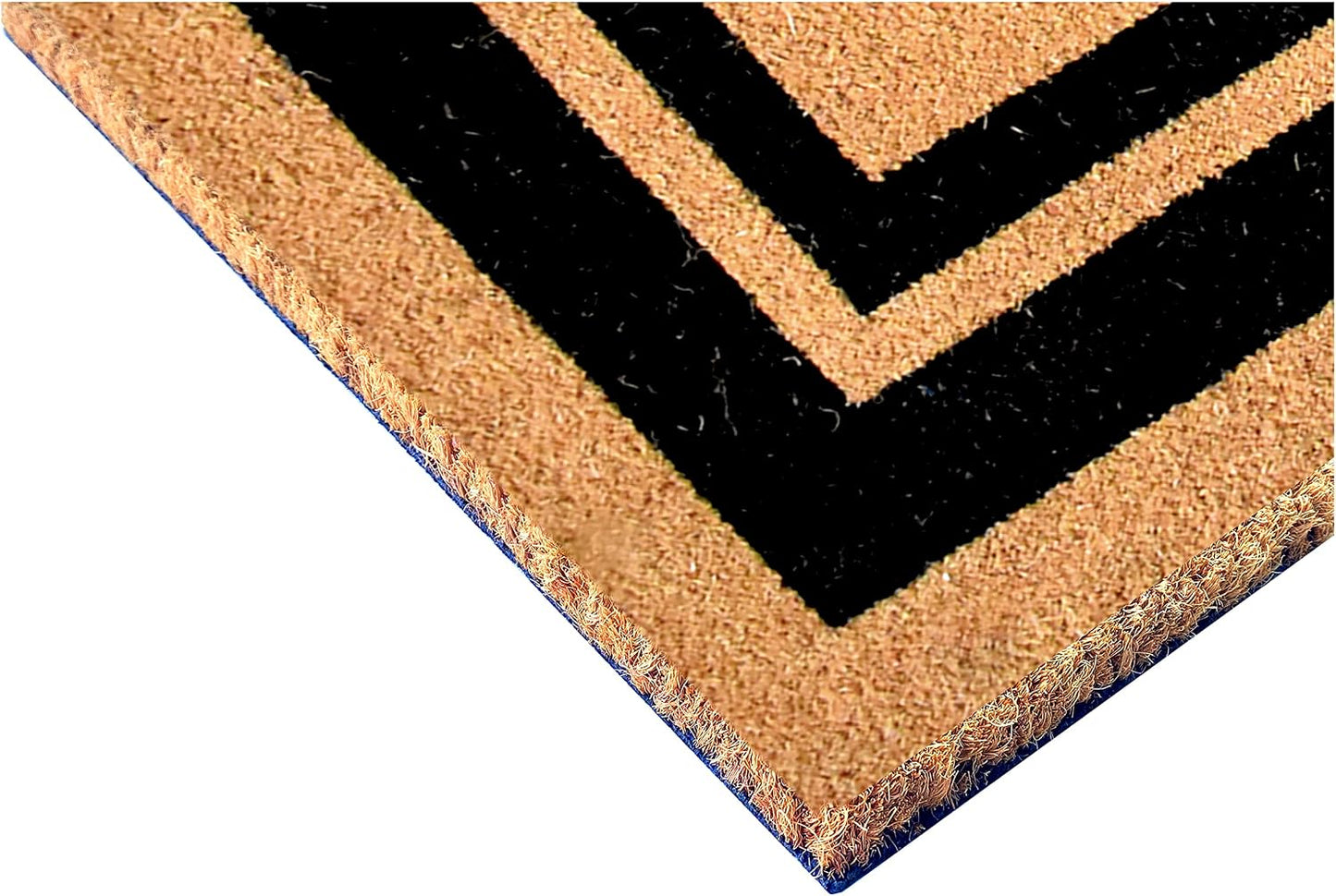 Felpudo monograma 36x72pulg borde negro