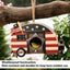 Casa colgante para pájaros exterior bandera estadounidense