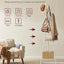 Perchero industrial 2 estantes beige y blanco