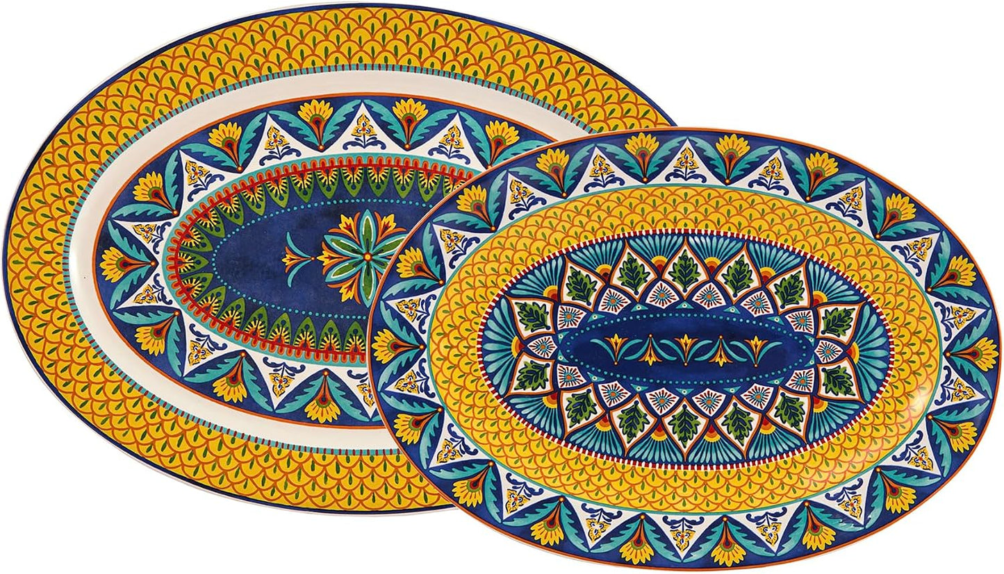 Set 2 Bandejas Ovaladas 16 y 14pulg Microondas