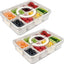 Contenedor aperitivos 2 pack 8 compartimentos con tapa y asa