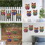 4 Pzas Escultura Búho Hierro Decoración Pared Hogar Jardín