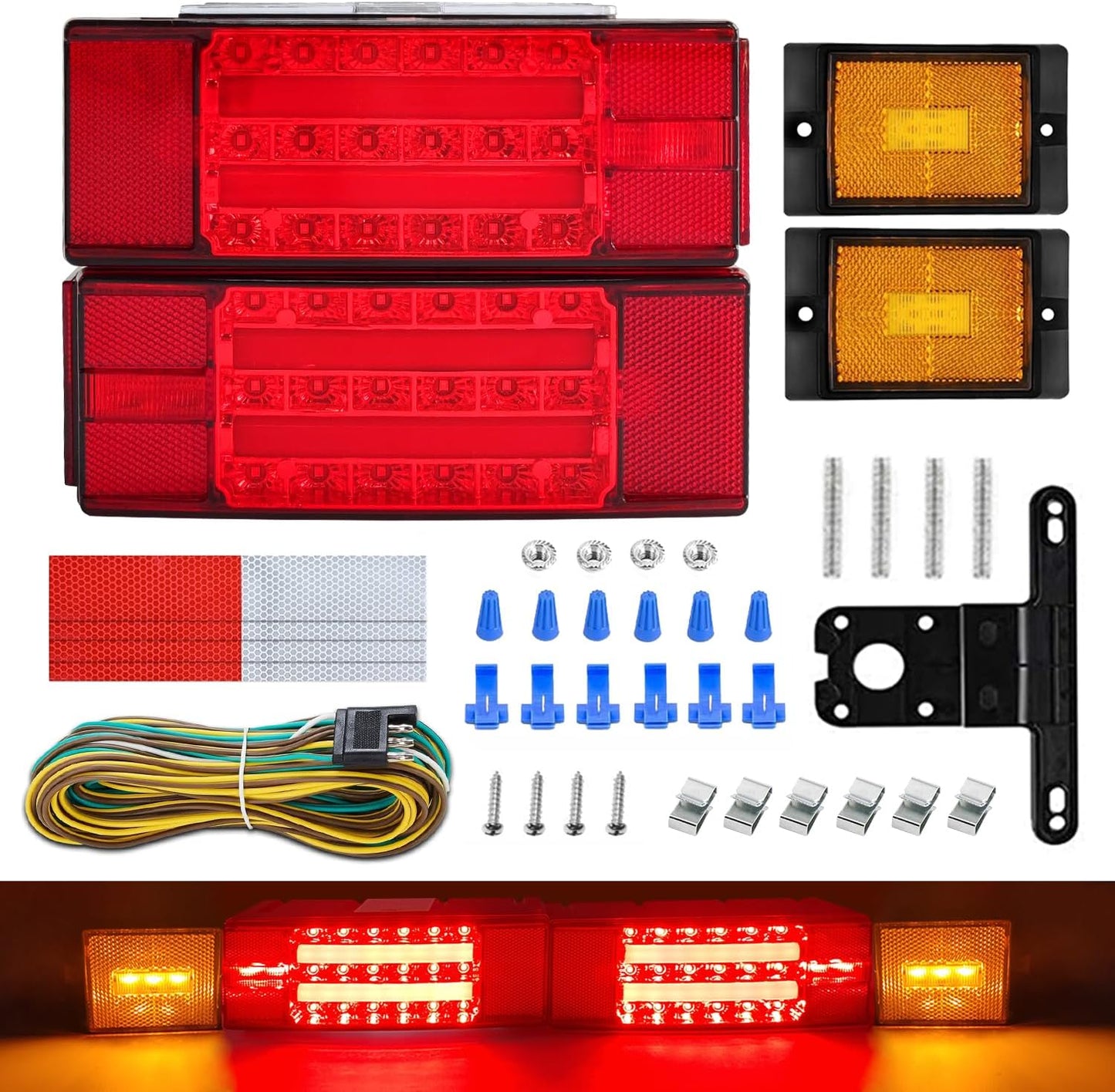 Kit luces remolque barco led súper brillantes bajo 80