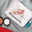 Bolsa maquillaje temática esquí blanco