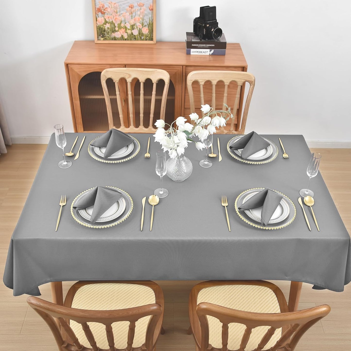 Mantel rectangular poliéster 36x55pulg resistente manchas